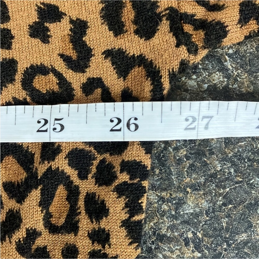9/25   Terra & Sky animal print open long cardigan sweater 3x - Picture 4 of 7